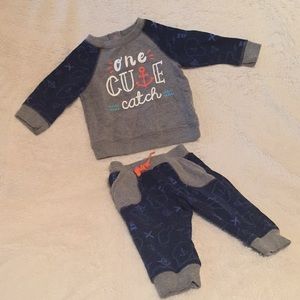 Baby boy matching top and bottom- sailor set